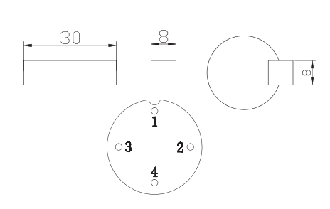 110mm三相步進(jìn)電機(jī)外形尺寸接線圖